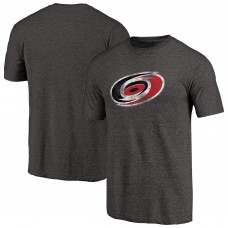 Футболка Carolina Hurricanes Black Distressed Team Primary Logo Tri-Blend