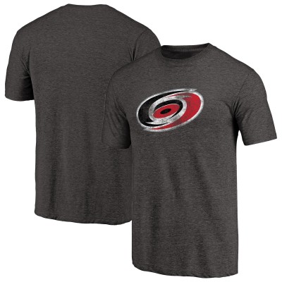 Футболка Carolina Hurricanes Black Distressed Team Primary Logo Tri-Blend