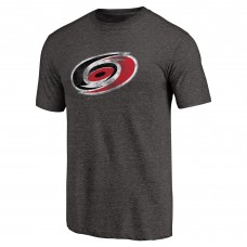 Футболка Carolina Hurricanes Black Distressed Team Primary Logo Tri-Blend