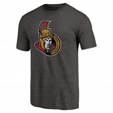Ottawa Senators Black Distressed Team Primary Logo Tri-Blend T-Shirt Ottawa Senators Black Distressed Team Primary Logo Tri-Blend T-Shirt