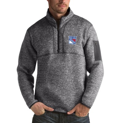 Кофта на короткой молнии New York Rangers Antigua Fortune - Charcoal
