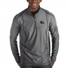 Кофта на короткой молнии San Jose Sharks Antigua Tempo Desert Dry - Charcoal