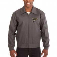 St. Louis Blues JH Design Cotton Twill Workwear Jacket - Charcoal