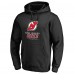 New Jersey Devils Black Team Lockup Fitted Pullover Hoodie