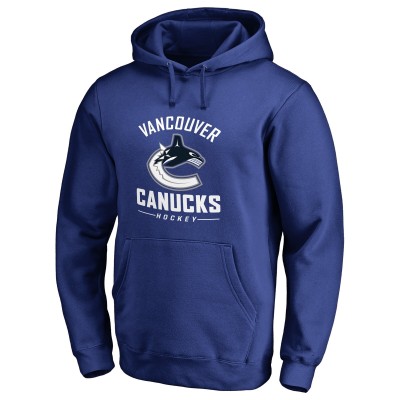 Vancouver Canucks Royal Team Lockup Fitted Pullover Hoodie