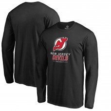 Футболка с длинным рукавом New Jersey Devils Black Team Lockup