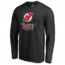 Футболка с длинным рукавом New Jersey Devils Black Team Lockup