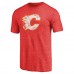 Футболка Calgary Flames Throwback Logo 1980-1981 Tri-Blend - Red
