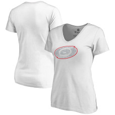 Женская Футболка Carolina Hurricanes White Whiteout V-Neck