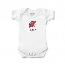 Малышам New Jersey Devils White Personalized Bodysuit