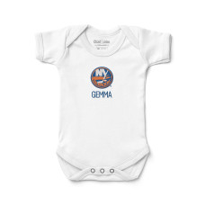 Малышам New York Islanders White Personalized Bodysuit