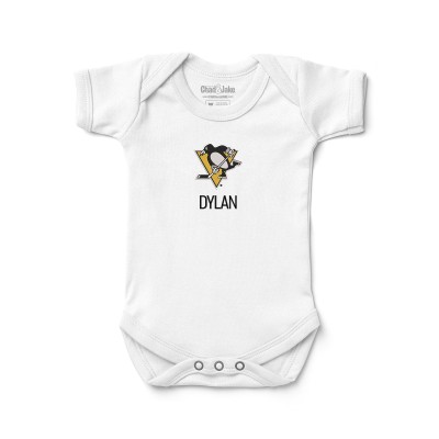 Малышам Pittsburgh Penguins White Personalized Bodysuit