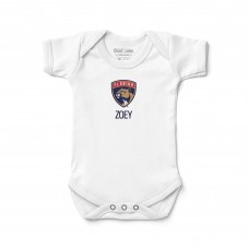 Малышам Florida Panthers White Personalized Bodysuit Малышам Florida Panthers White Personalized Bodysuit