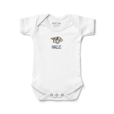Малышам Nashville Predators White Personalized Bodysuit