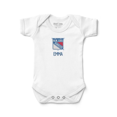 Малышам New York Rangers White Personalized Bodysuit