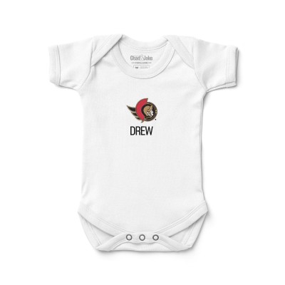 Малышам Ottawa Senators White Personalized Bodysuit