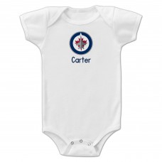 Малышам Winnipeg Jets White Personalized Bodysuit