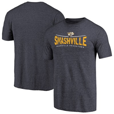 Футболка Nashville Predators Hometown Collection Smashville II Tri-Blend - Navy