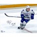 Autographed Vancouver Canucks Brock Boeser Fanatics Authentic 16 x 20 NHL Debut Skating Photograph with NHL Debut 3/25/17 Inscription