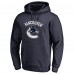 Vancouver Canucks Navy Primary Logo Fitted Pullover Hoodie