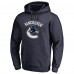 Vancouver Canucks Navy Primary Logo Fitted Pullover Hoodie
