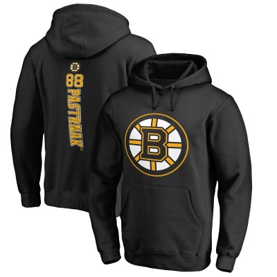Boston Bruins David Pastrnak Black Backer Pullover Hoodie