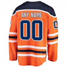 Edmonton Oilers Home Breakaway Custom Jersey - Orange