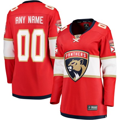 Именная игровая джерси Женская Florida Panthers Fanatics Red Home Breakaway Custom