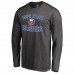 New York Islanders Heathered Gray Victory Arch Long Sleeve T-Shirt