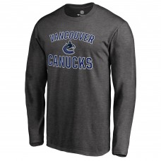 Vancouver Canucks Heathered Gray Victory Arch Long Sleeve T-Shirt