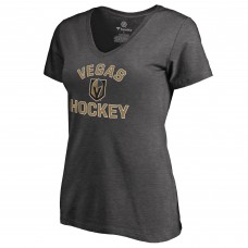 Vegas Golden Knights Womens Overtime V-Neck T-Shirt - Heathered Gray