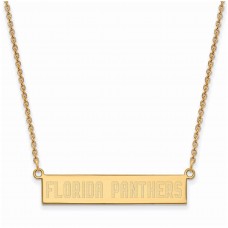 Florida Panthers Womens Gold Plated Small Bar Necklace