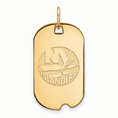 New York Islanders Womens Gold Plated Small Dog Tag