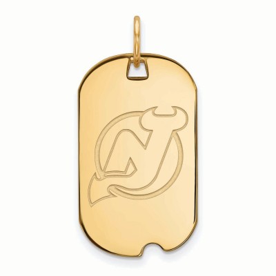 New Jersey Devils Womens Gold Plated Small Dog Tag