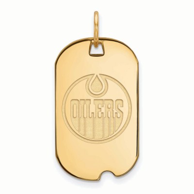 Edmonton Oilers Womens Gold Plated Small Dog Tag