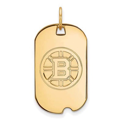 Boston Bruins Womens Gold Plated Small Dog Tag