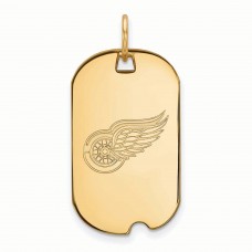 Detroit Red Wings Womens Gold Plated Small Dog Tag