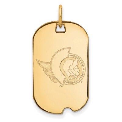 Ottawa Senators Womens Gold Plated Small Dog Tag
