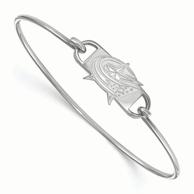 Columbus Blue Jackets Womens Sterling Silver Small Wire Bangle Bracelet