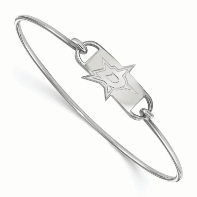 Dallas Stars Womens Sterling Silver Small Wire Bangle Bracelet