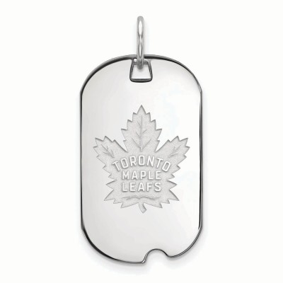 Toronto Maple Leafs Womens Sterling Silver Small Dog Tag