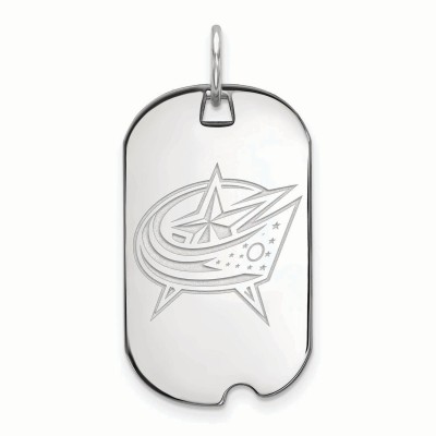 Columbus Blue Jackets Womens Sterling Silver Small Dog Tag