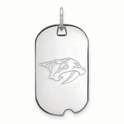 Nashville Predators Womens Sterling Silver Small Dog Tag