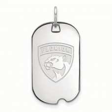 Florida Panthers Womens Sterling Silver Small Dog Tag