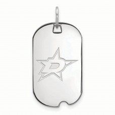 Dallas Stars Womens Sterling Silver Small Dog Tag