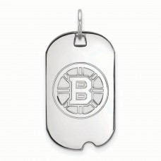 Boston Bruins Womens Sterling Silver Small Dog Tag