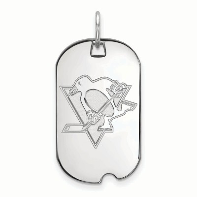 Pittsburgh Penguins Womens Sterling Silver Small Dog Tag