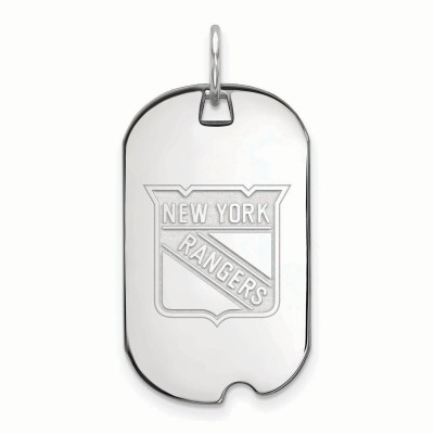 New York Rangers Womens Sterling Silver Small Dog Tag