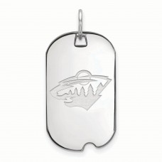 Minnesota Wild Womens Sterling Silver Small Dog Tag