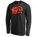 Calgary Flames Black Midnight Mascot Long Sleeve T-Shirt